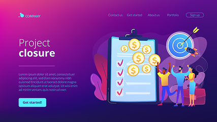 Image showing Project closure concept landing page