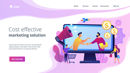 Image showing Affiliate marketing concept landing page.
