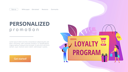 Image showing Loyalty program concept landing page