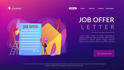 Image showing Job offer concept landing page