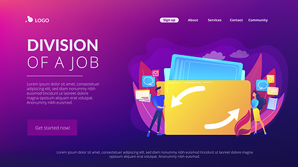 Image showing Job sharing concept landing page