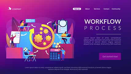 Image showing Workflow processes concept landing page.