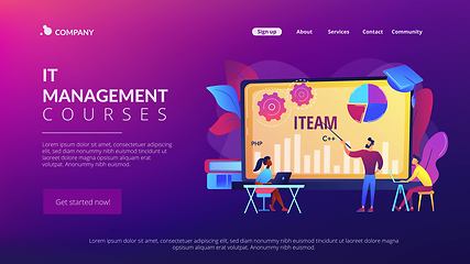 Image showing IT management courses concept landing page