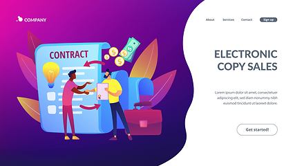 Image showing Licensing contract concept landing page