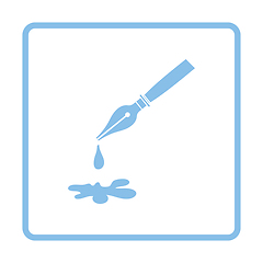 Image showing Fountain pen with blot icon