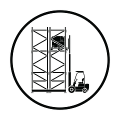 Image showing Warehouse forklift icon