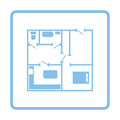Image showing Icon of apartment plan
