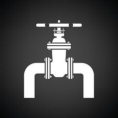 Image showing Icon of Pipe with valve