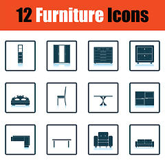 Image showing Home furniture icon set