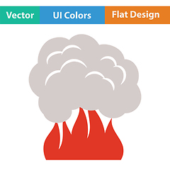 Image showing Fire and smoke icon