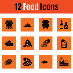 Image showing Set of food icons