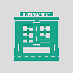 Image showing Supermarket parking square icon