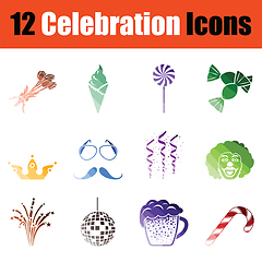 Image showing Set of celebration icons