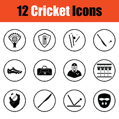 Image showing Cricket icon set