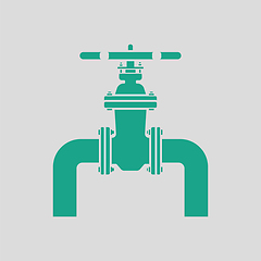 Image showing Icon of Pipe with valve