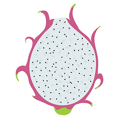 Image showing Flat design icon of Dragon fruit in ui colors.