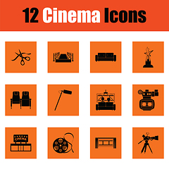 Image showing Set of cinema icons