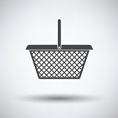 Image showing Supermarket shoping basket icon