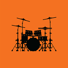 Image showing Drum set icon