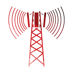 Image showing Cellular broadcasting antenna icon