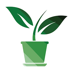 Image showing Plant in flower pot icon