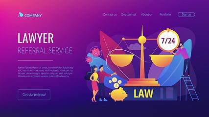 Image showing Legal services concept landing page