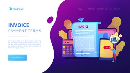 Image showing Payment terms concept landing page