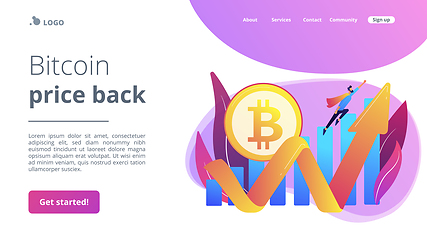 Image showing Cryptocurrency makes comeback concept landing page