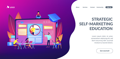 Image showing Personal branding course concept landing page