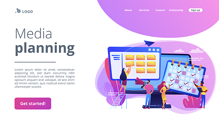 Image showing Media planning concept landing page.
