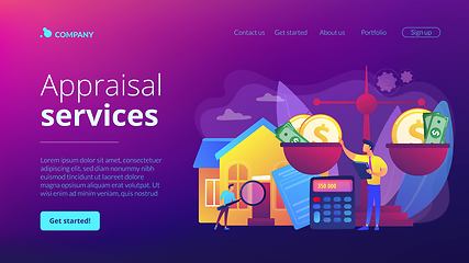 Image showing Appraisal services concept landing page