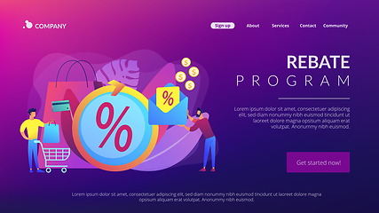 Image showing Rebate program concept landing page