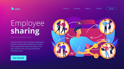 Image showing Employee sharing concept landing page