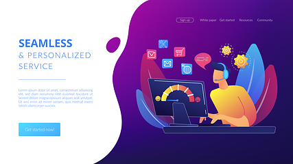 Image showing Customer care concept landing page