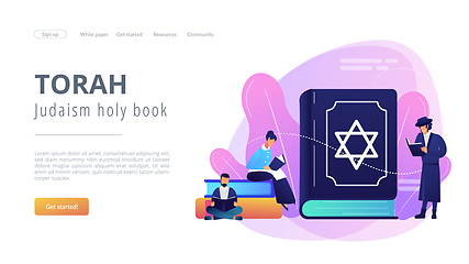 Image showing Judaism concept landing page.