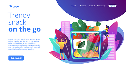 Image showing Assorted snack pack concept landing page.