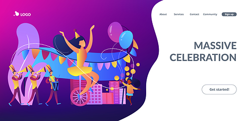 Image showing Parade concept landing page.