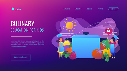 Image showing Cooking camp concept landing page.