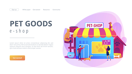 Image showing Animals shop concept landing page