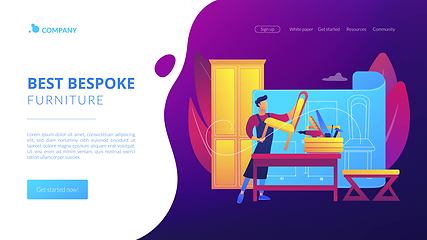 Image showing Custom furniture concept landing page