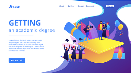 Image showing Graduation concept landing page