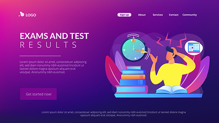 Image showing Exams and tests concept landing page