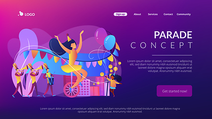 Image showing Parade concept landing page.