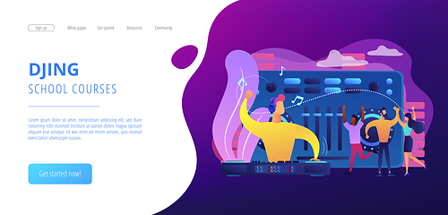 Image showing Electronic music concept landing page.