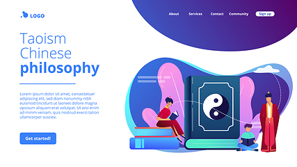 Image showing Taoism concept landing page.
