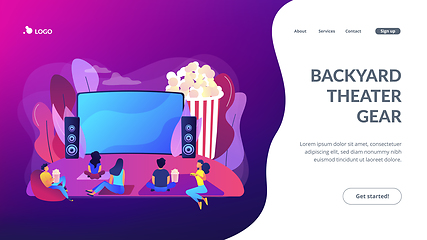 Image showing ?pen air cinema concept landing page