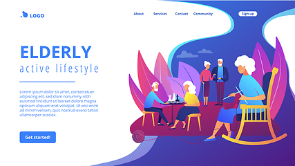 Image showing Activities for seniors concept landing page