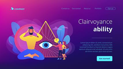 Image showing Clairvoyance ability concept landing page