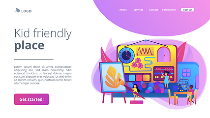 Image showing Child friendly area concept landing page