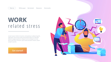 Image showing Stress concept landing page